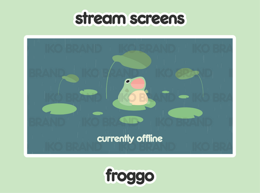 Frog Rain Animated Screen