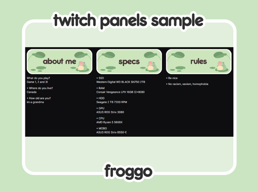 Frog Panels
