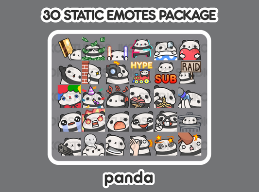 Panda Mega Static Emote Bundle