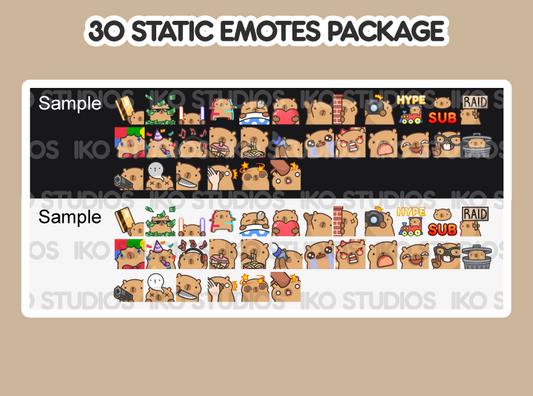 Capybara Mega Static Emote Bundle