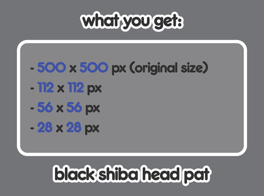 Black Shiba Head Pat